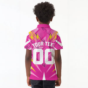 Personalized Barbados Tridents Kid Polo Shirt Cricket Mascot Dynamic Anime Art