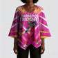 Personalized Barbados Tridents Kimono Sleeve Blouse Cricket Mascot Dynamic Anime Art