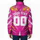 Personalized Barbados Tridents Padded Jacket Cricket Mascot Dynamic Anime Art