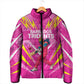 Personalized Barbados Tridents Padded Jacket Cricket Mascot Dynamic Anime Art