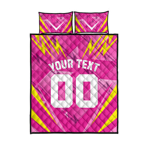 Personalized Barbados Tridents Quilt Bed Set Cricket Mascot Dynamic Anime Art