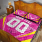 Personalized Barbados Tridents Quilt Bed Set Cricket Mascot Dynamic Anime Art