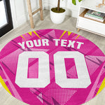 Personalized Barbados Tridents Round Carpet Cricket Mascot Dynamic Anime Art