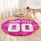 Personalized Barbados Tridents Round Carpet Cricket Mascot Dynamic Anime Art