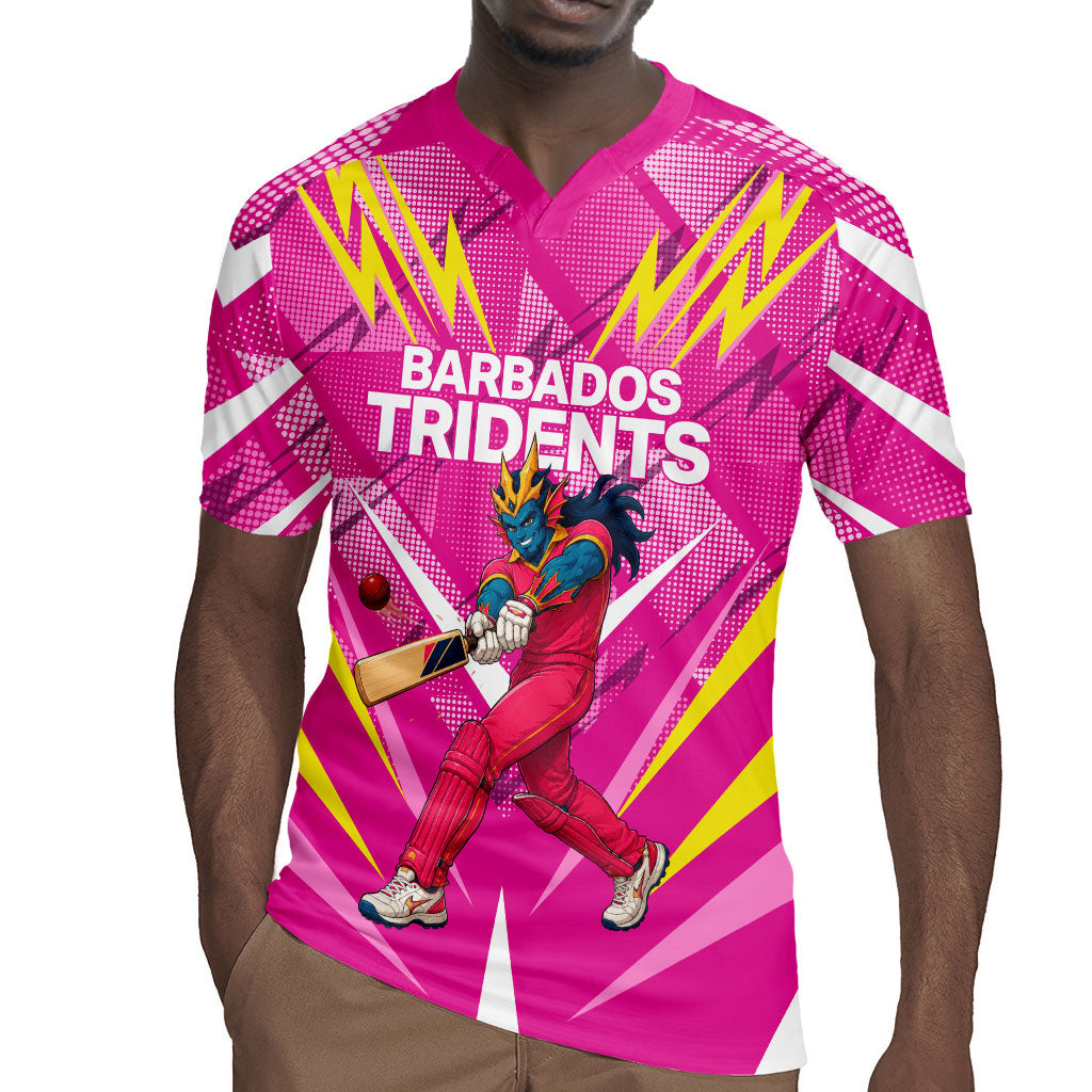 Personalized Barbados Tridents Rugby Jersey Cricket Mascot Dynamic Anime Art