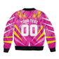 Personalized Barbados Tridents Sleeve Zip Bomber Jacket Cricket Mascot Dynamic Anime Art
