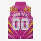 Personalized Barbados Tridents Sleeveless Puffer Jacket Cricket Mascot Dynamic Anime Art