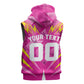 Personalized Barbados Tridents Sleeveless Zip Hoodie Cricket Mascot Dynamic Anime Art
