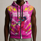 Personalized Barbados Tridents Sleeveless Zip Hoodie Cricket Mascot Dynamic Anime Art