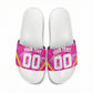 Personalized Barbados Tridents Slide Sandals Cricket Mascot Dynamic Anime Art