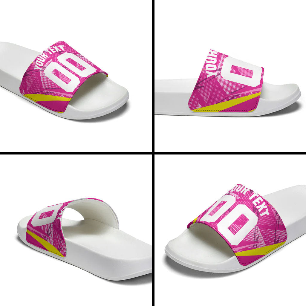 Personalized Barbados Tridents Slide Sandals Cricket Mascot Dynamic Anime Art