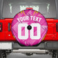 Personalized Barbados Tridents Spare Tire Cover Cricket Mascot Dynamic Anime Art