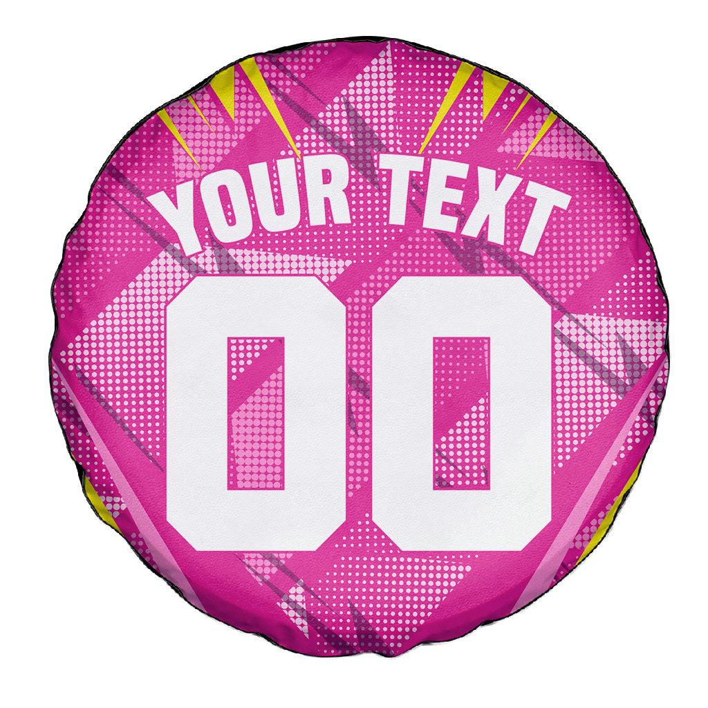 Personalized Barbados Tridents Spare Tire Cover Cricket Mascot Dynamic Anime Art