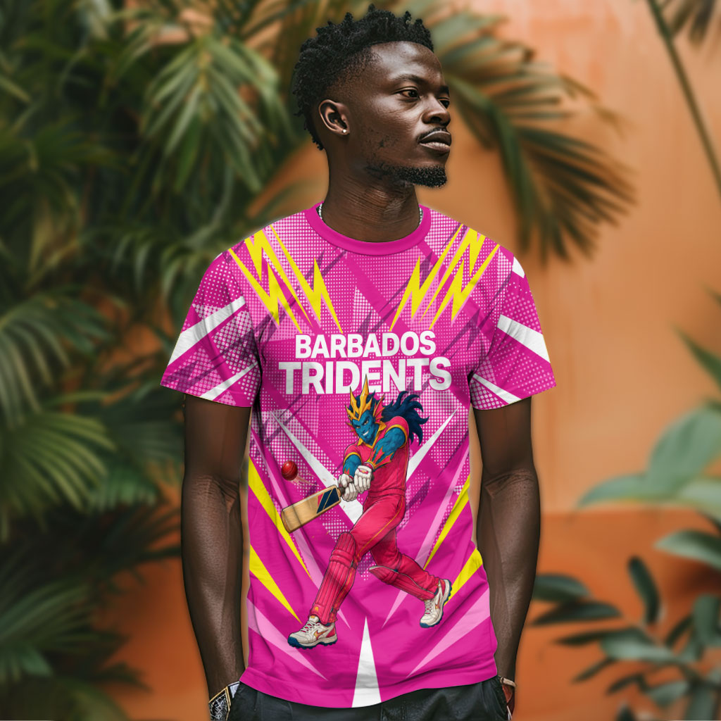 Personalized Barbados Tridents T shirt Cricket Mascot Dynamic Anime Art