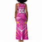 Personalized Barbados Tridents Tank Maxi Dress Cricket Mascot Dynamic Anime Art