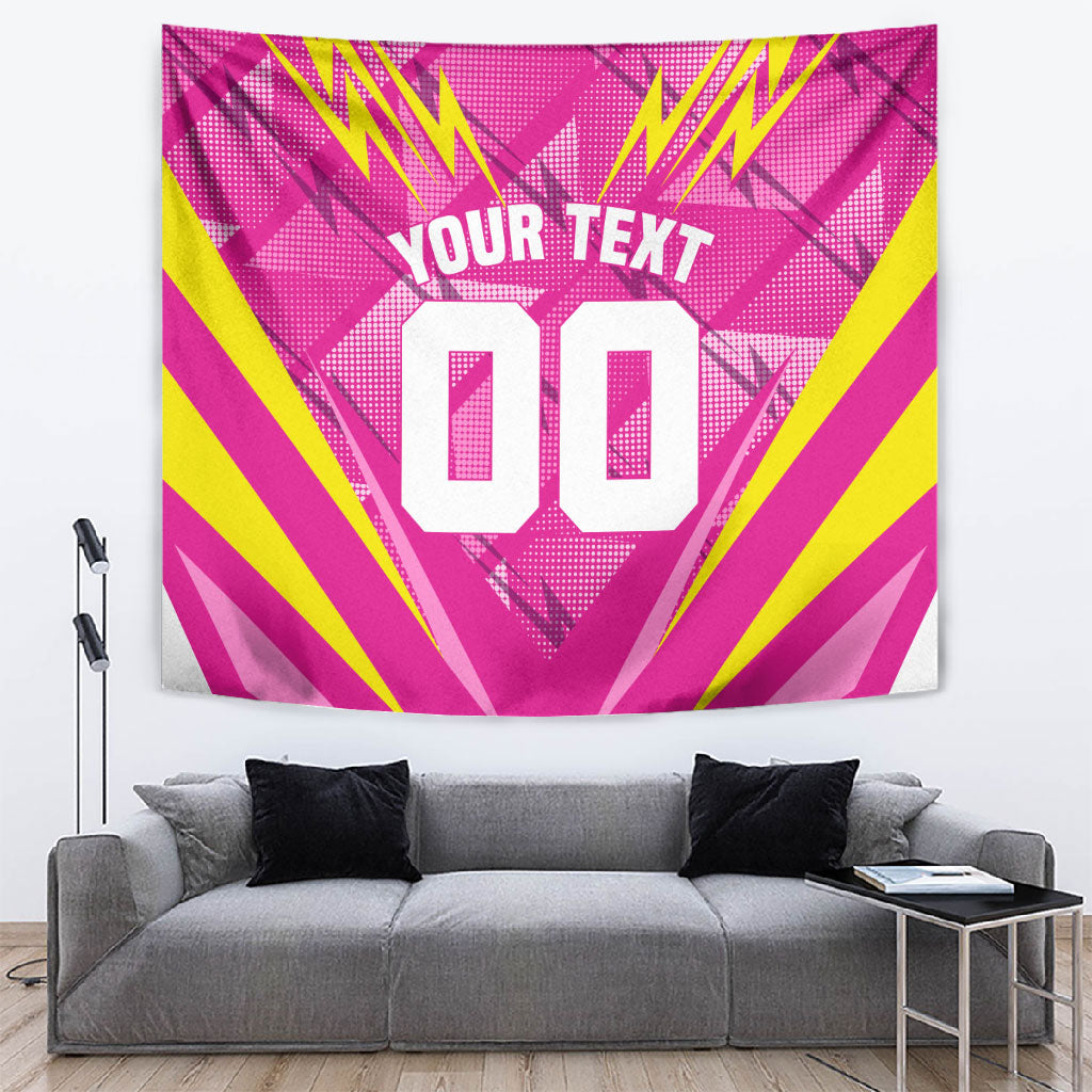 Personalized Barbados Tridents Tapestry Cricket Mascot Dynamic Anime Art