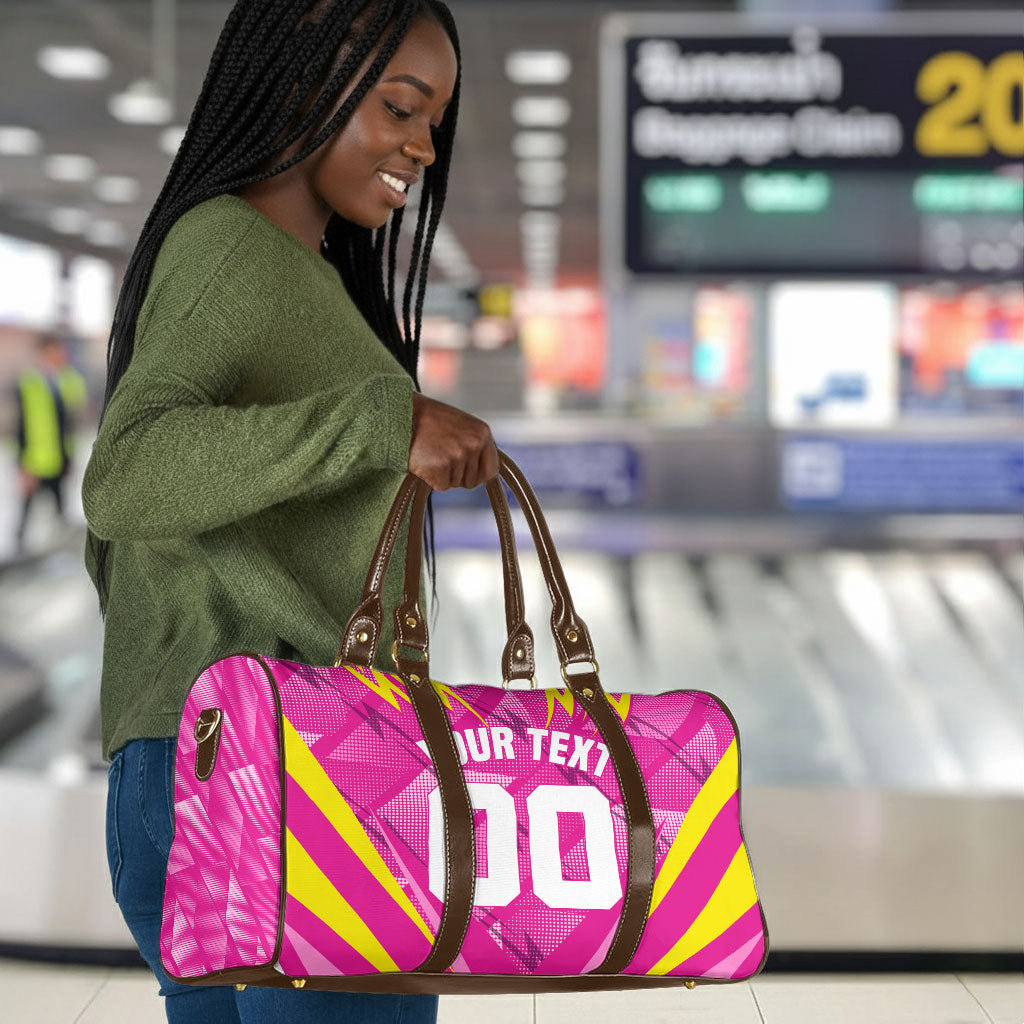Personalized Barbados Tridents Travel Bag Cricket Mascot Dynamic Anime Art