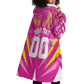Personalized Barbados Tridents Wearable Blanket Hoodie Cricket Mascot Dynamic Anime Art