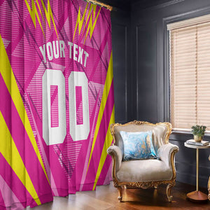 Personalized Barbados Tridents Window Curtain Cricket Mascot Dynamic Anime Art