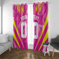 Personalized Barbados Tridents Window Curtain Cricket Mascot Dynamic Anime Art
