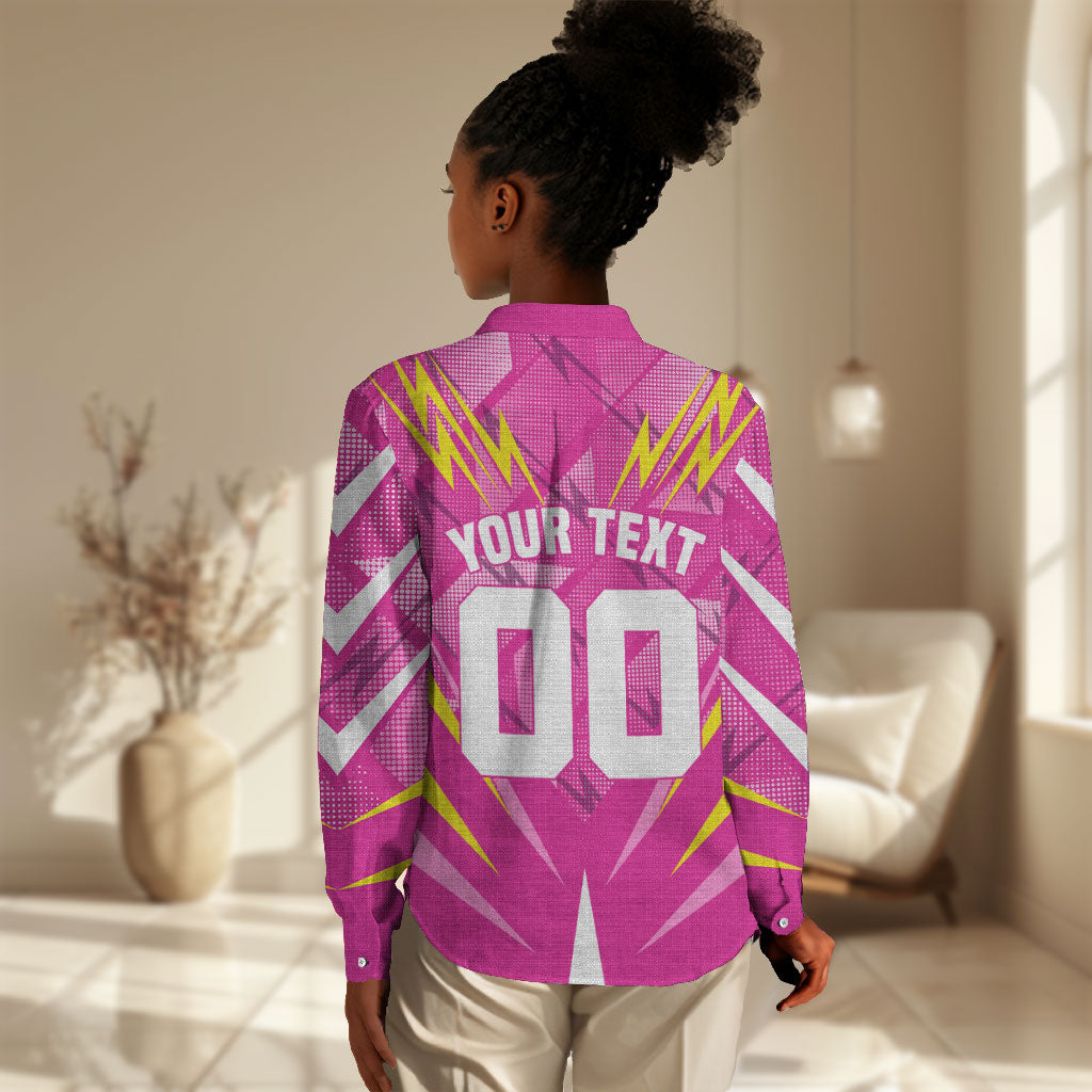 Personalized Barbados Tridents Women Casual Shirt Cricket Mascot Dynamic Anime Art