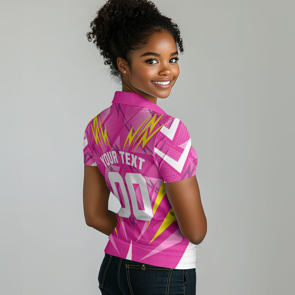 Personalized Barbados Tridents Women Polo Shirt Cricket Mascot Dynamic Anime Art