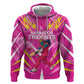 Personalized Barbados Tridents Zip Hoodie Cricket Mascot Dynamic Anime Art