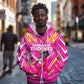 Personalized Barbados Tridents Zip Hoodie Cricket Mascot Dynamic Anime Art