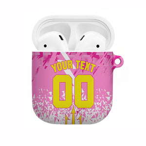 Personalized Barbados Tridents Cricket AirPods Case Trident Graphic Splash Pattern Caribbean Sport