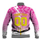 Personalized Barbados Tridents Cricket Baseball Jacket Trident Graphic Splash Pattern Caribbean Sport