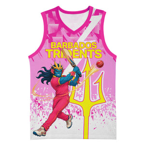 Personalized Barbados Tridents Cricket Basketball Jersey Trident Graphic Splash Pattern Caribbean Sport