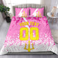 Personalized Barbados Tridents Cricket Bedding Set Trident Graphic Splash Pattern Caribbean Sport