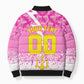 Personalized Barbados Tridents Cricket Bomber Puffer Jacket Trident Graphic Splash Pattern Caribbean Sport
