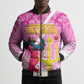 Personalized Barbados Tridents Cricket Bomber Puffer Jacket Trident Graphic Splash Pattern Caribbean Sport