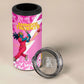 Personalized Barbados Tridents Cricket 4 in 1 Can Cooler Tumbler Trident Graphic Splash Pattern Caribbean Sport