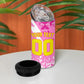 Personalized Barbados Tridents Cricket 4 in 1 Can Cooler Tumbler Trident Graphic Splash Pattern Caribbean Sport