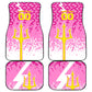 Personalized Barbados Tridents Cricket Car Mats Trident Graphic Splash Pattern Caribbean Sport