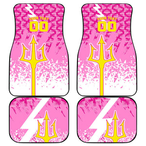 Personalized Barbados Tridents Cricket Car Mats Trident Graphic Splash Pattern Caribbean Sport