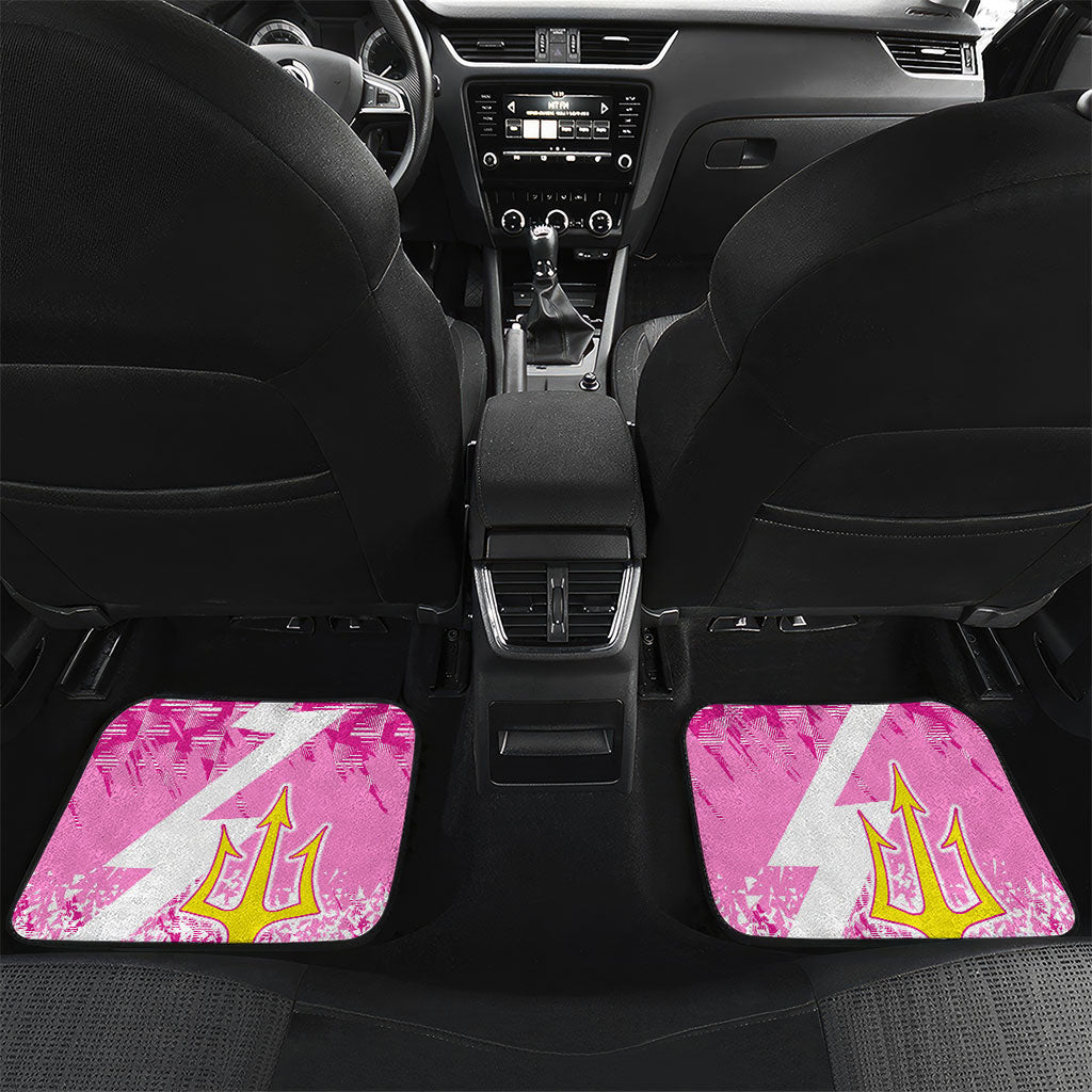 Personalized Barbados Tridents Cricket Car Mats Trident Graphic Splash Pattern Caribbean Sport