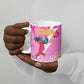 Personalized Barbados Tridents Cricket Ceramic Mug Trident Graphic Splash Pattern Caribbean Sport