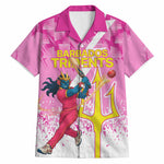Personalized Barbados Tridents Cricket Hawaiian Shirt Trident Graphic Splash Pattern Caribbean Sport