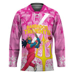 Personalized Barbados Tridents Cricket Hockey Jersey Trident Graphic Splash Pattern Caribbean Sport