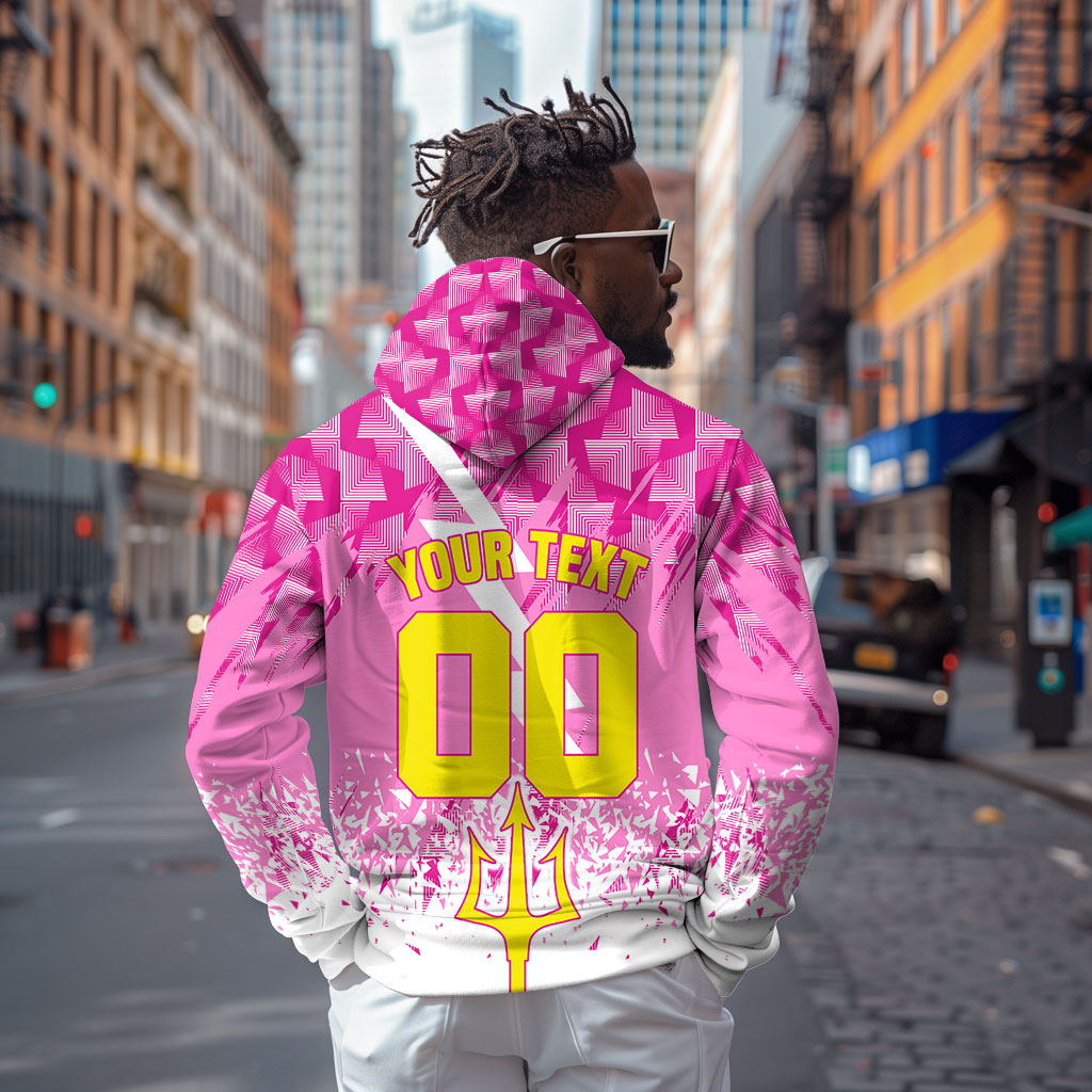 Personalized Barbados Tridents Cricket Hoodie Trident Graphic Splash Pattern Caribbean Sport