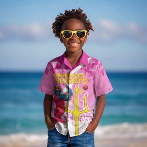 Personalized Barbados Tridents Cricket Kid Hawaiian Shirt Trident Graphic Splash Pattern Caribbean Sport