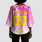 Personalized Barbados Tridents Cricket Kimono Sleeve Blouse Trident Graphic Splash Pattern Caribbean Sport