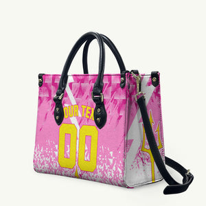 Personalized Barbados Tridents Cricket Leather Bag Trident Graphic Splash Pattern Caribbean Sport