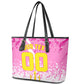 Personalized Barbados Tridents Cricket Leather Tote Bag Trident Graphic Splash Pattern Caribbean Sport