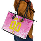 Personalized Barbados Tridents Cricket Leather Tote Bag Trident Graphic Splash Pattern Caribbean Sport