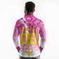 Personalized Barbados Tridents Cricket Long Sleeve Polo Shirt Trident Graphic Splash Pattern Caribbean Sport