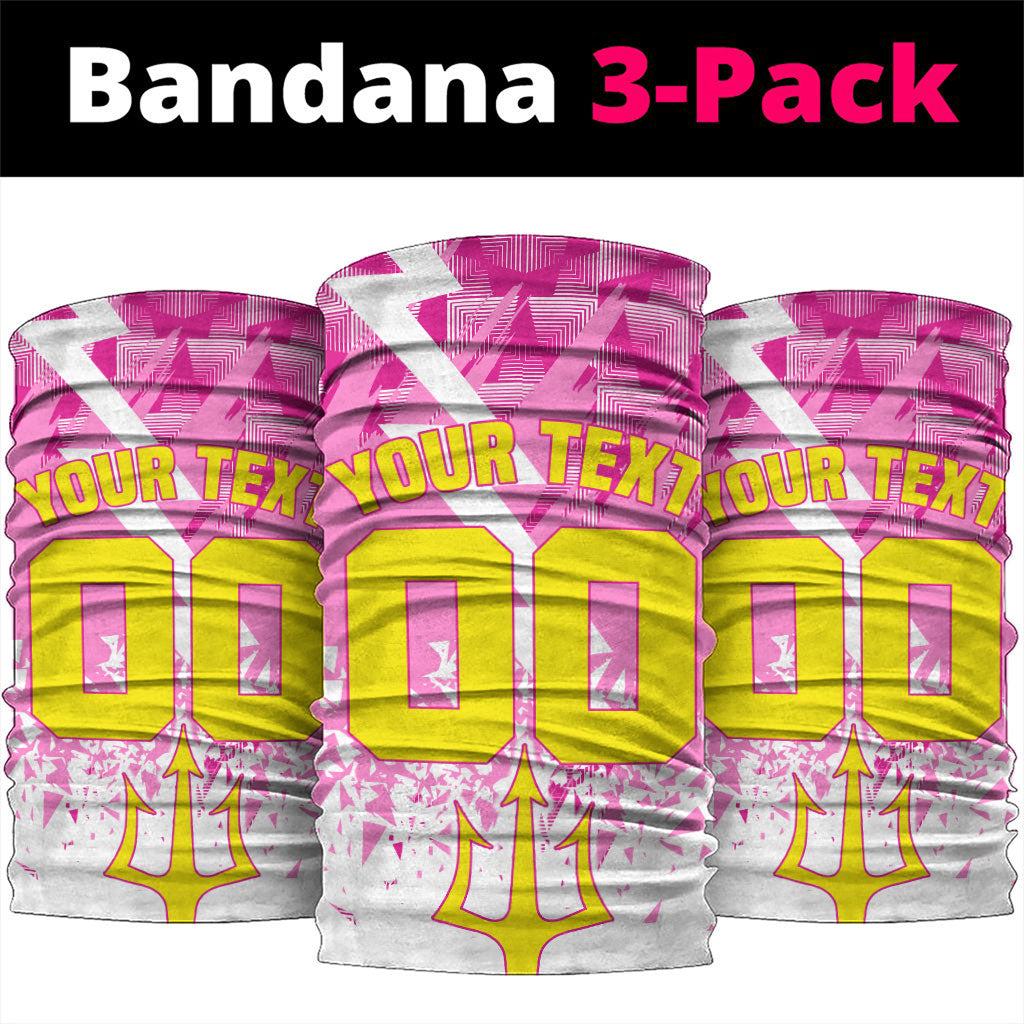 Personalized Barbados Tridents Cricket Neck Gaiter Trident Graphic Splash Pattern Caribbean Sport
